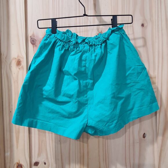 BCBGeneration Paper Bag Shorts Drawstring Teal Womens M Comfort Beachy Gorpcore - Picture 2 of 9